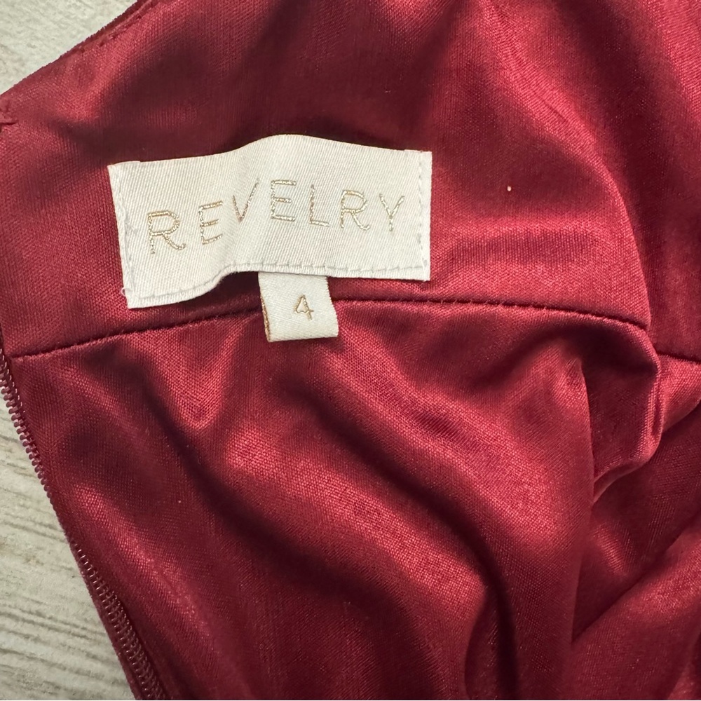 Revelry Women’s Bridesmaid Maxi Dress Tori Velvet Size 4 - Picture 4 of 7